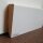 MDF Holz-Sockelleiste folieummantelt weiß eckig-modern 19x70mm Fußbodenleiste, Laminatleisten - Stück a 2400mm lang
