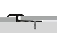 Küberit Alu Doppel-Einfassprofil Typ 292, 270 cm, silber (F4) versenkt gebohrt - Aluminium - Übergang mit bis zu 5mm hohen Bodenbelägen
