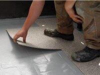 Natursteinteppich-Fliese Premium Cotto - flexible Bodenfliese für Innen und Außen Marmorteppich - 1 Stück a 0,25m²