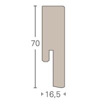 Parador SL18/20 Dekor-Sockelleiste für Laminat Vinyl und Parkettböden von Parador - MDF-Kern-Sockel-Leisten-Profil eckig im Fußbodendekor - Leiste a 2,57m