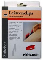 Parador Befestigungsclips rot für SL4/SL18 Dekor-Sockelleiste - Clip Sockelleisten im Fußbodendekor - 24 Stk. Packung