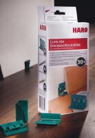 Haro Befestigungsclips Montageclipse für Disano Dekor-Sockelleiste - Clip zur Befestigung von Sockelleisten im Fußbodendekor - 30 Stück-Packung