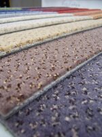 Vorwerk Del-Premium gemusterter Velours textiler Teppichbodenbelag Struktur Auslegeware 7252640007blau