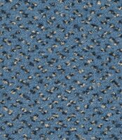 Vorwerk Del-Premium gemusterter Velours textiler Teppichbodenbelag Struktur Auslegeware 7252640008 Hellblau