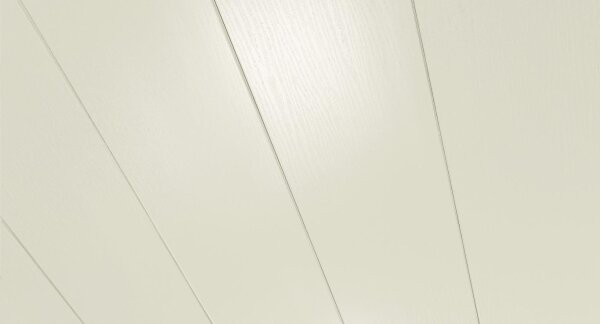 PARADOR Novara - Esche weiß glänzend geplankt - Dekor-Paneele - für Wand und Decke mit Feuchtraumeignung und Nut-Feder-Verbindung