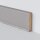 Döllken Cubu Flex Life platinsilber- Holzkernsockelleiste mit Polyblend-Ummantelung und flexibler Weichlippe oben und unten für Vinylboden, Laminat und PVC, Abschlussleiste, Wandabschlussprofil - Paket a 25m
